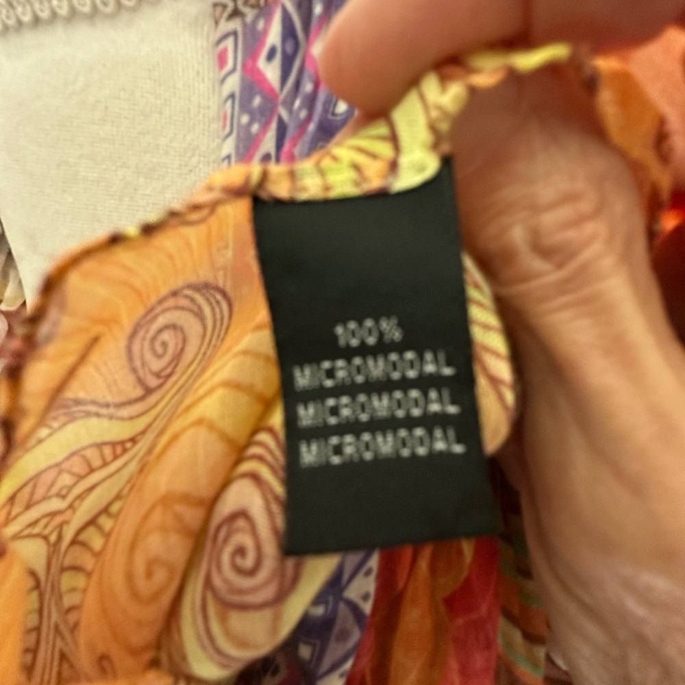 Modal And Cotton Patterned Scarf Italy - image 2